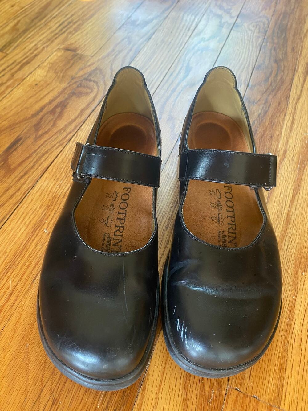 Footprints Birkenstock Black Annapolis Mary Janes Size 37 / 6-6.5 Hook Loop